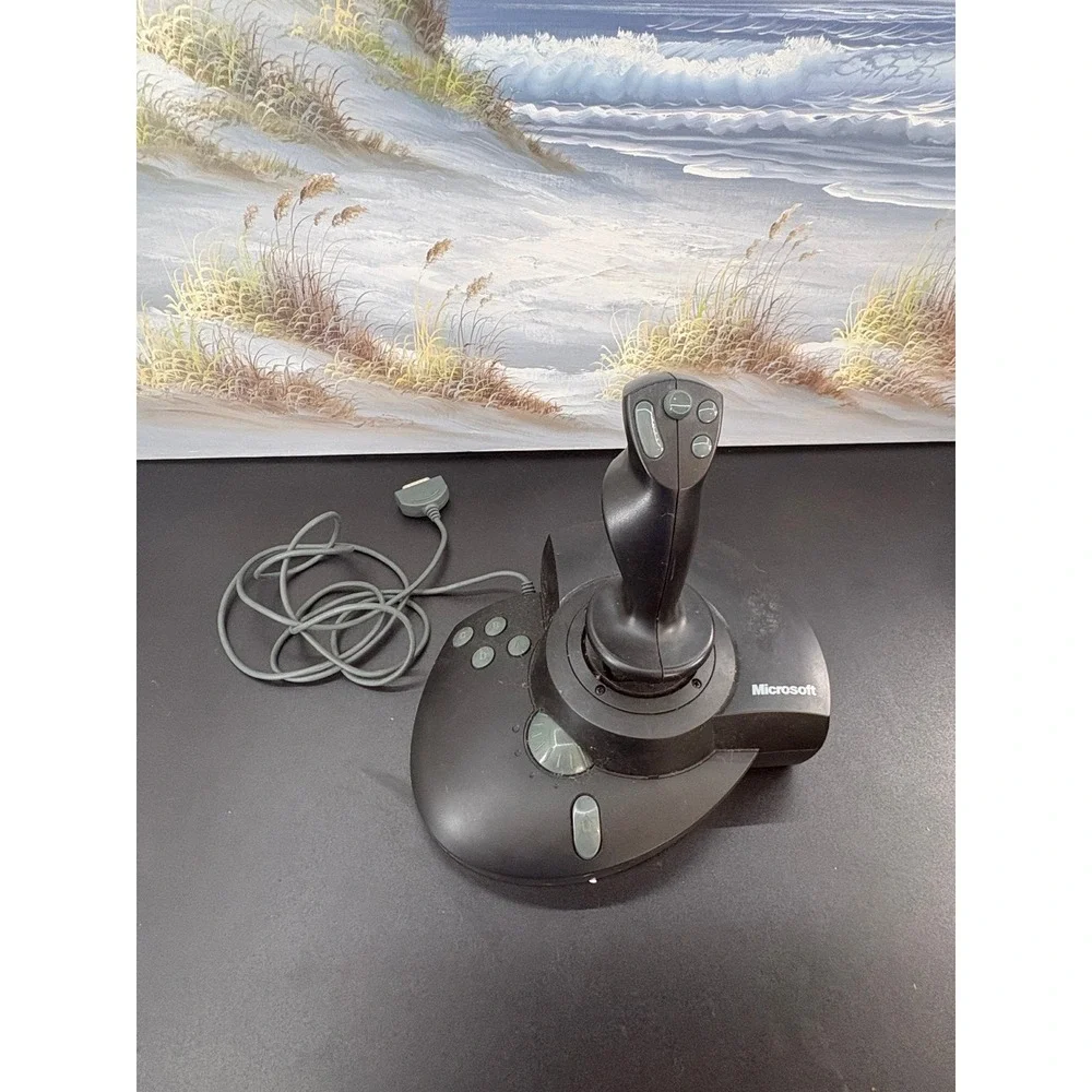 Microsoft SideWinder Force Feedback Pro Joystick PC Game Port Flight Controller